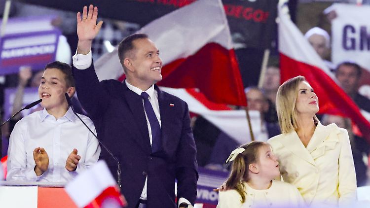 PiS-Kandidat Karol Nawrocki im Wahlkampf um die Präsidentschaft.
