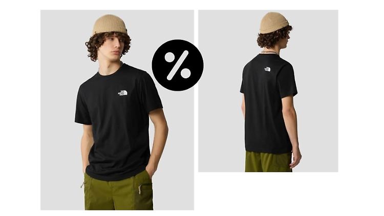 Dieses schwarze T-Shirt von The North Face ist gerade bei Amazon im Angebot.