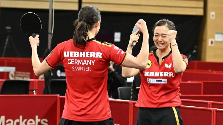 Das deutsche Duo konnte den Sieg gegen China kaum glauben.