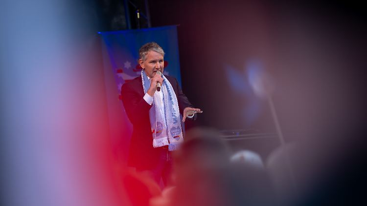 Wahlkampfauftritt im Februar. Spricht Höcke hier als Abgeordneter oder als Politiker? Im Zweifel müsste ein Gericht das entscheiden.