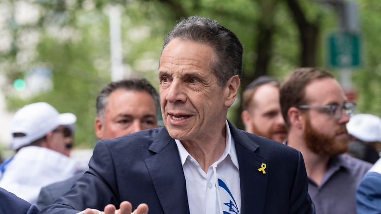 Cuomo am Sonntag bei einer israelischen Kundgebung in New York.