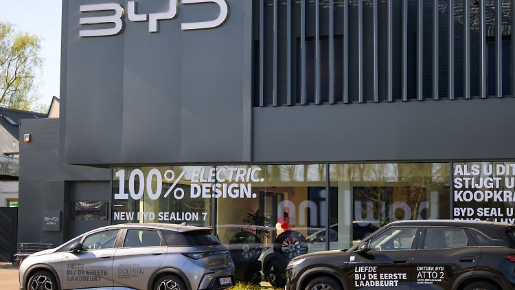 Ein Autohaus von BYD im belgischen Gent. 