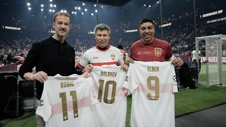 Das "magische Dreieck" mit Bobic, Balakov und Elber hat bis heute Kontakt. 