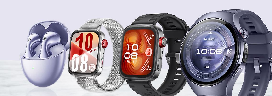 Hersteller Huawei hat neue Fitnesstracker, Smartwatches und Kopfhörer vorgestellt.