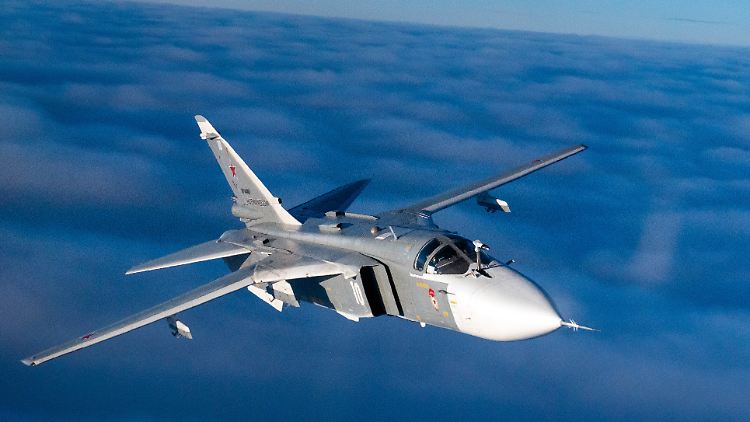 Ein Su-24-Bomber der Baltischen Flotte Russlands.