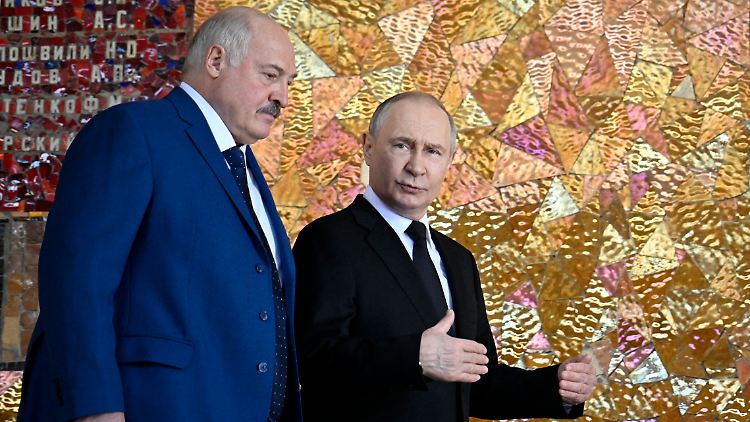 Lukaschenko (links) ist ein treuer Verbündeter Putins. Sein Land Belarus ist politisch und wirtschaftlich von Russland abhängig.