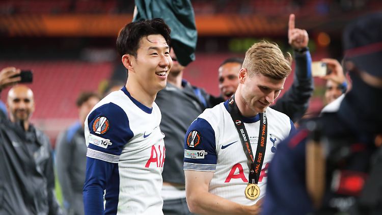 Timo Werner (r.) und Heung-Min Son.
