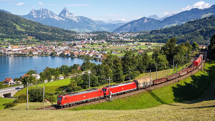 Viele Güterwagen von DB Cargo sind mit Bremssohlen ausgerüstet, die von der Schweizer Bahn nicht verwendet werden.
