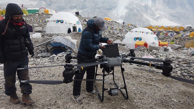 Die Drohnen entlasten vor allem die Sherpas.