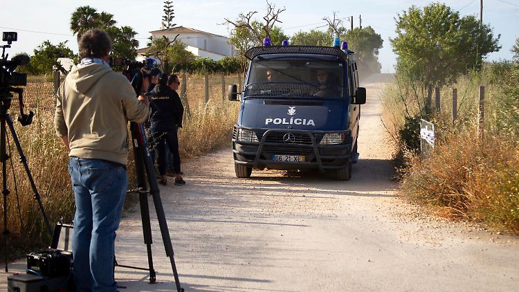 Ein portugiesischer Polizeiwagen in Lagos
