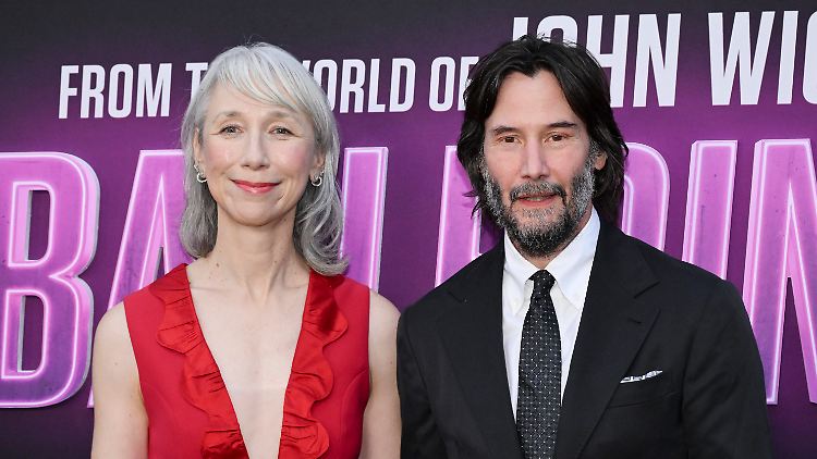 Happy auf dem Premieren-Teppich: Alexandra Grant und Keanu Reeves.