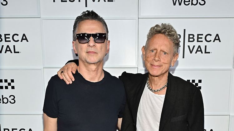 Dave Gahan (l.) und Martin Gore haben "Depeche Mode: M" auf dem Tribeca Film Festival vorgestellt.