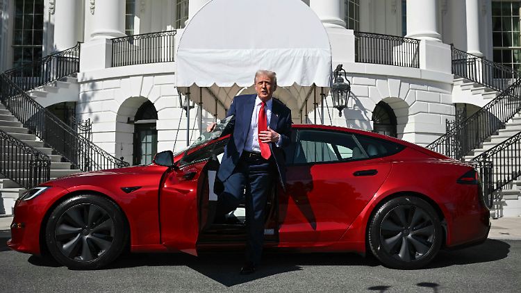 "Ich liebe Tesla", sagte Trump Anfang des Jahres.