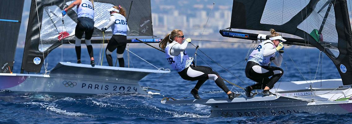 Die Seglerinnen Marla Bergmann und Hanna Wille haben erstmals die Europameisterschaft in der olympischen 49erFX-Klasse gewonnen.