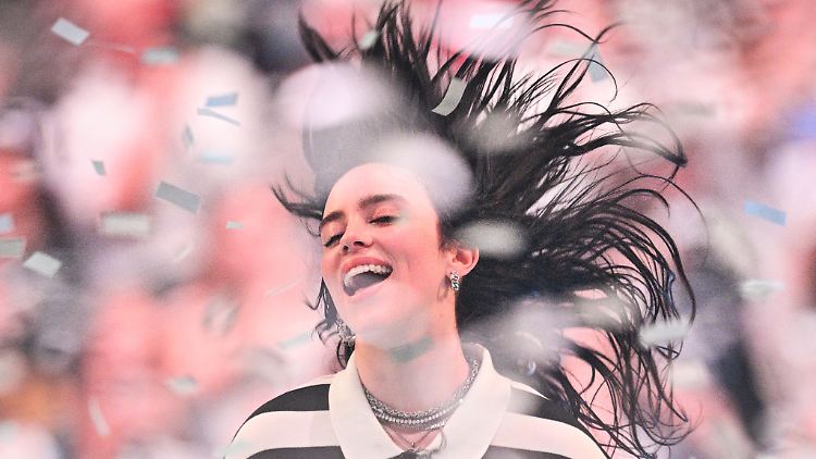 Billie Eilish Ende April bei einem Konzert in Stockholm. 
