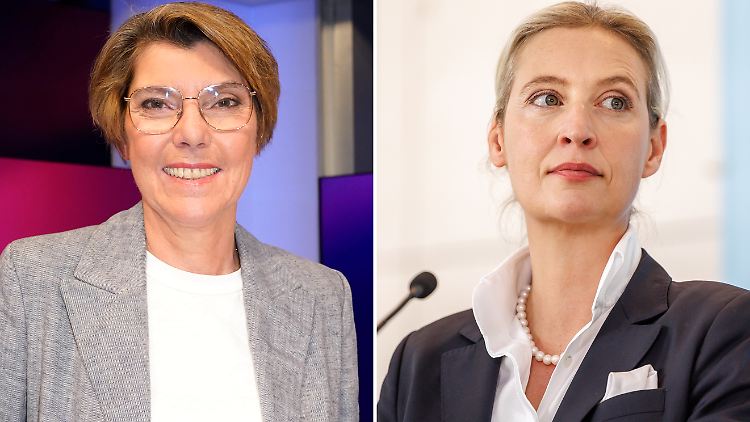 Politisch wohl eher nicht auf einer Wellenlänge: Bettina Böttinger (l.) und Alice Weidel.