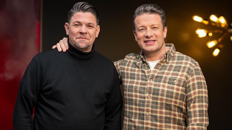 Spitzenkoch trifft Starkoch: Tim Mälzer (l.) und Jamie Oliver.
