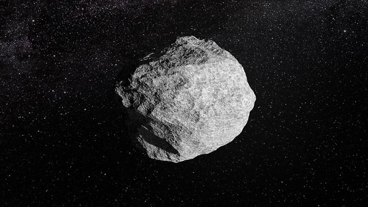 Illustration eines Asteroiden: Für 2024 YR4 haben Astronomen einen Durchmesser von etwa 60 Metern ermittelt.