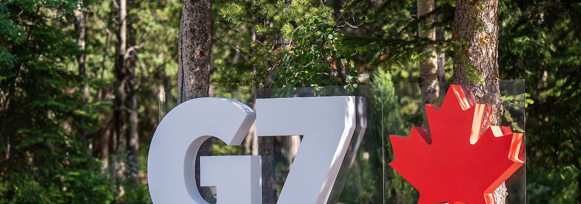 Die Staats- und Regierungschefs der G7-Staaten treffen sich aktuell in den kanadischen Rocky Mountains.