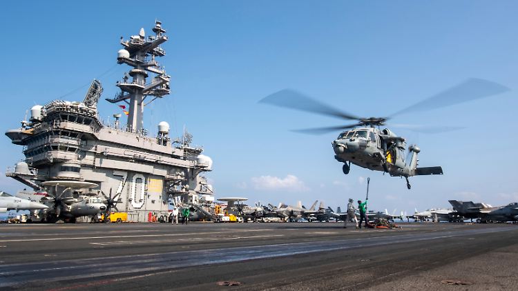 Mit ihrer verstärkten Militärpräsenz im Nahen Osten wollen die Arbeit Flugzeugträgers "USS Carl Vinson" stützen - aber springen sie Israel auch militärisch zur Seite?