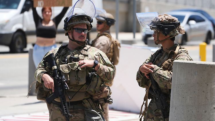 Noch immer ist die von Trump entsandte Nationalgarde in Los Angels präsent.
