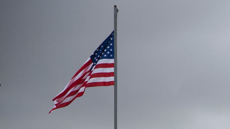 Die US-Flagge in Jerusalem