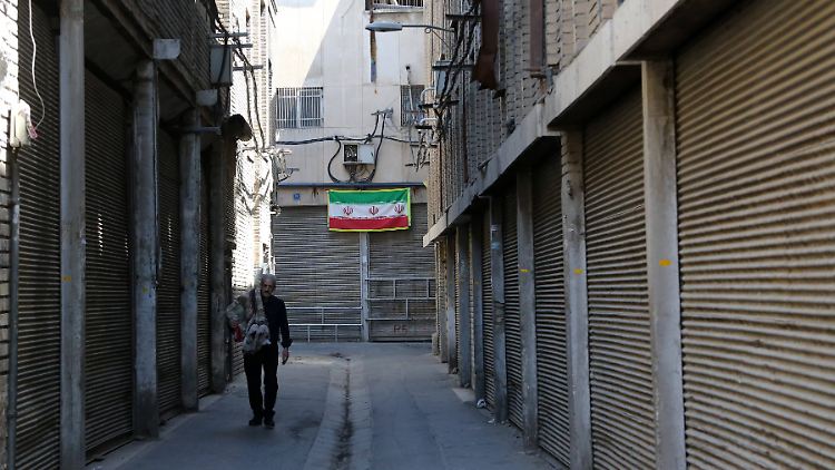 Verrammelte Läden in Teheran