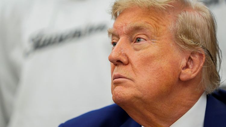 Freut sich über seinen großen Fahnenmast: Donald Trump.