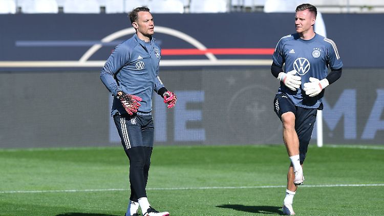 Ex-Kollegen in der DFB-Elf: Manuel Neuer und Bernd Leno.