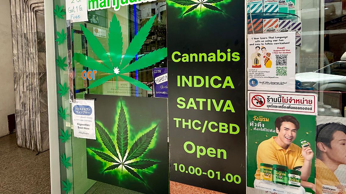 Ein Cannabis-Shop in Bangkok.