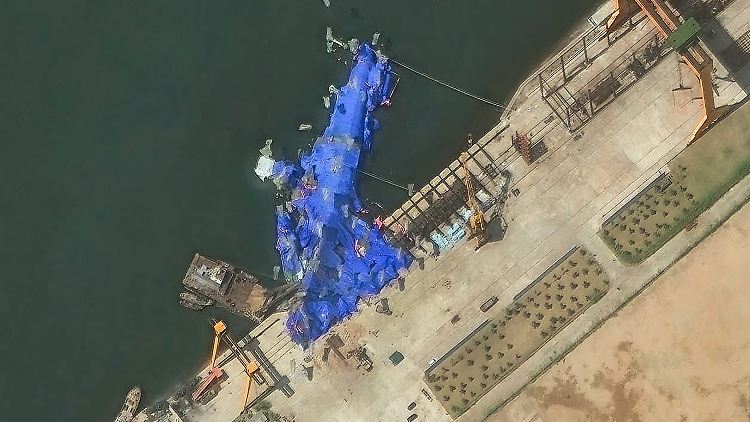 Satellitenbilder beweisen: Der Stapellauf war ein Reinfall.