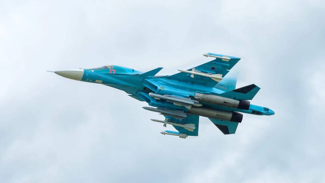 Ein russischer Jet vom Typ Su-34.