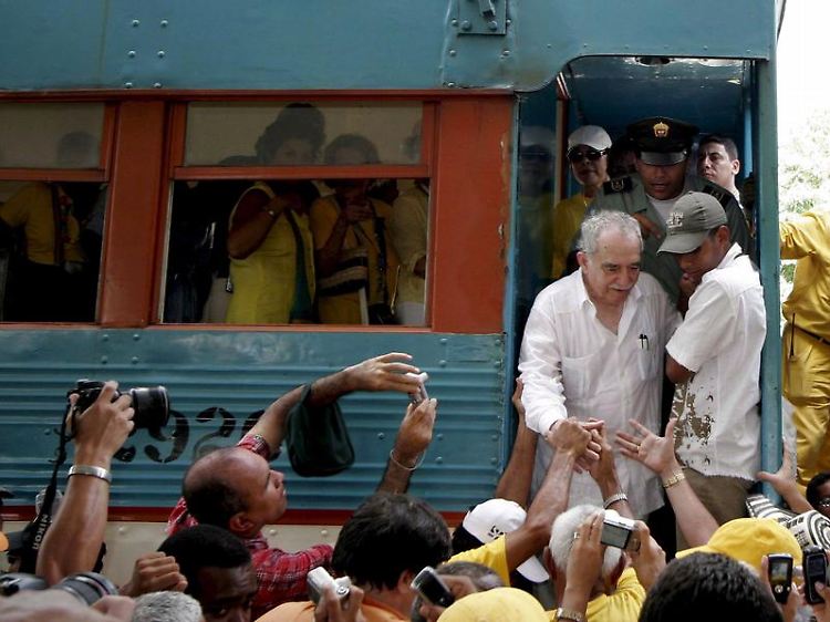 Der Volksheld kehrt zurück: Am 30. Mai 2007 besuchte Gabriel García Márquez zum ersten Mal nach 24 Jahren wieder seine Heimatstadt Aracataca.