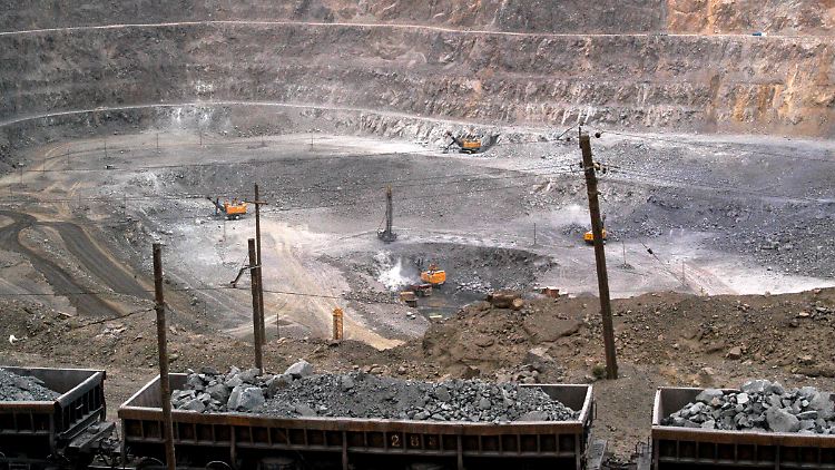 Eine Mine für seltene Erden in China.