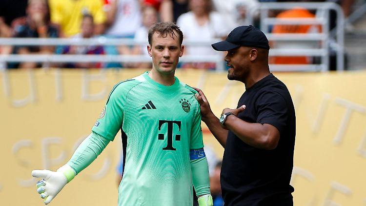 Manuel Neuer und Vincent Kompany sehen sich erst Ende Juli wieder.