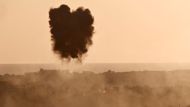 Rauch am Samstag über Gaza