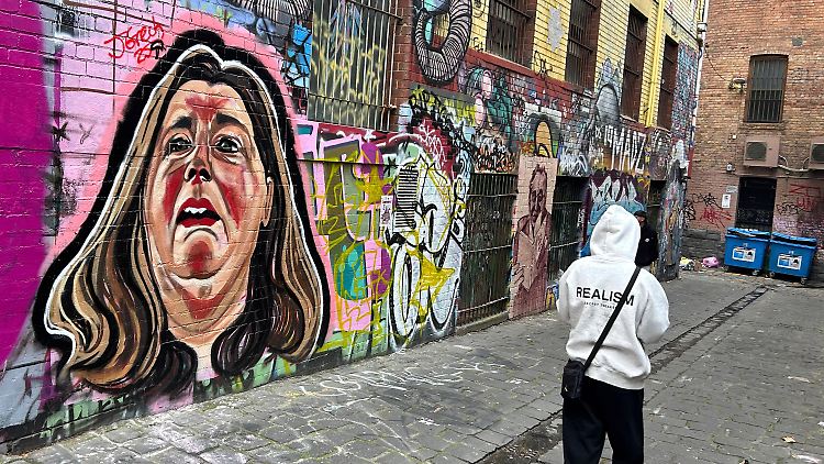 Erin Patterson, die an einer Wand in Melbourne verewigt wurde, hat stets ihre Unschuld beteuert.