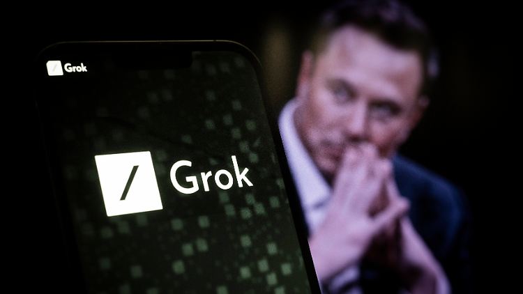 Musk preist seinen Chatbot Grok als "schlauste KI der Welt" an. 