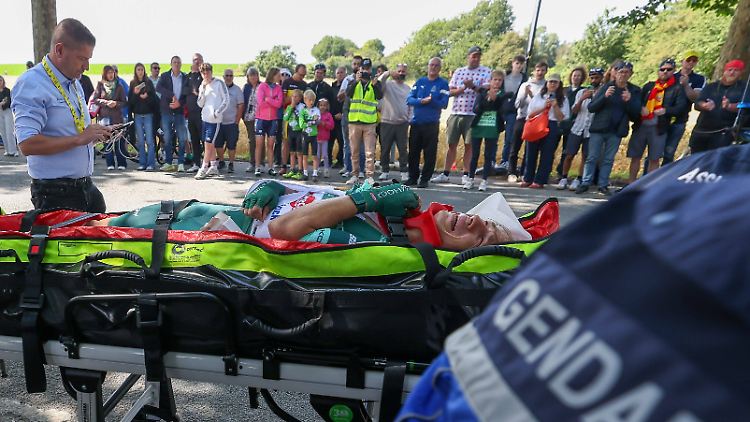Jasper Philipsen musste die Tour verletzt beenden.