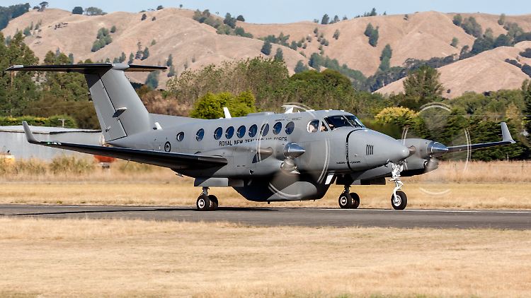 Ein deutsches Flugzeug vom Typ Beechcraft 350 - hier eine Maschine der neuseeländischen Luftwaffe - wurde mit einem Laser angestrahlt.
