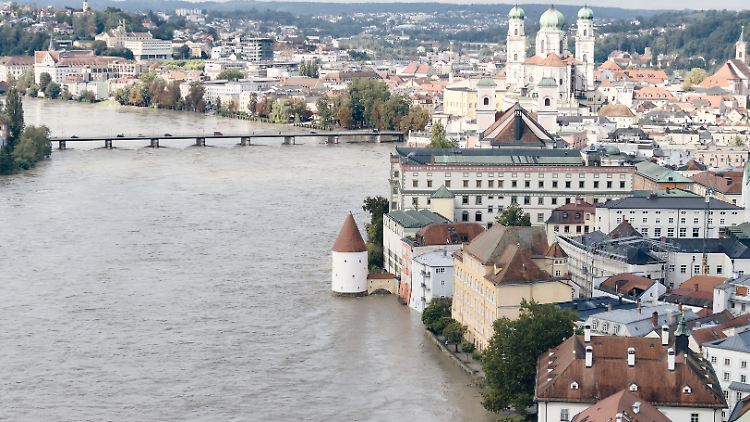 Hohe Wasserstände wie hier an der Passauer Ortsspitze im im September 2024 könnte es künftig häufiger geben.