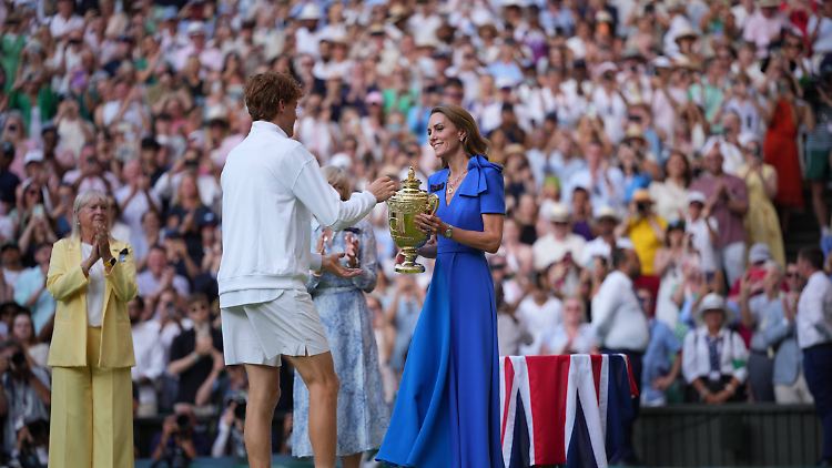 Sinner, der Pokal und Prinzessin Kate.