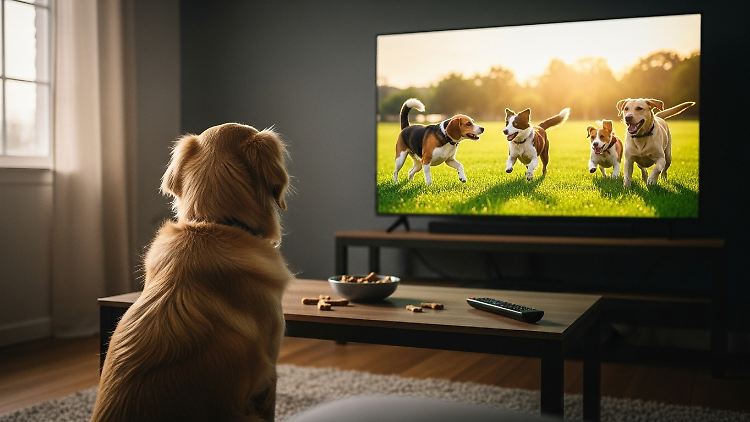 Besonders deutlich reagieren Hunde laut der Studie auf Bilder von Tieren (Bild: KI-Illustration.