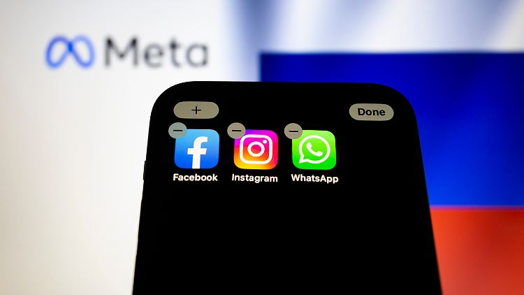 Facebook, Instagram und Whatsapp nennt Putin Programme aus "unfreundlichen Ländern".
