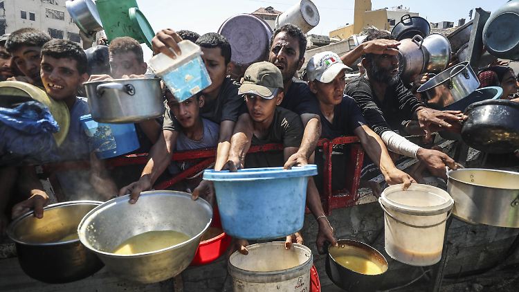 Ein Viertel der Bevölkerung lebt laut WHO im Gazastreifen "unter hungernotähnlichen Bedingungen".