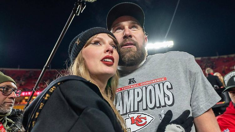 Seit 2023 offiziell ein Paar: Taylor Swift und Travis Kelce.