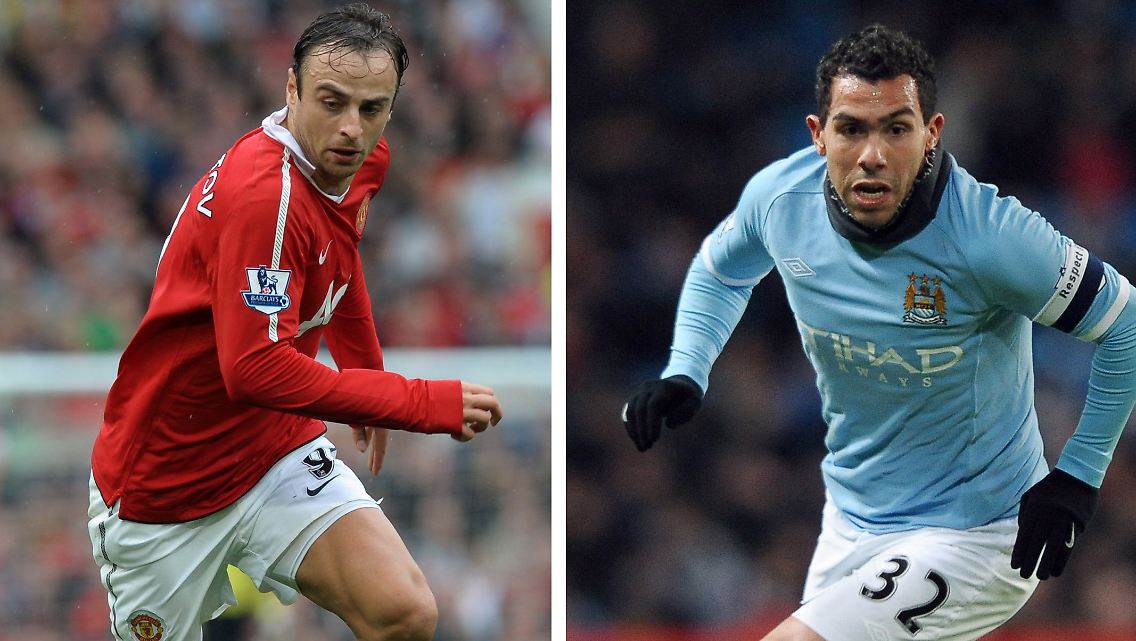 "Wir kommen, um zu gewinnen." Sagt Carlos Tevez, rechts, Kapitän von Manchester City. Könnte aber sein, dass Dimitar Berbatow wieder ein Tor für Manchester United schießt.