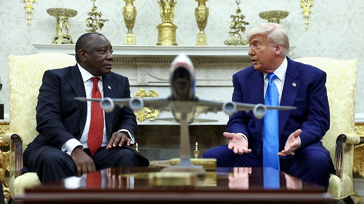 Im Mai traf der südafrikanische Präsident Cyril Ramaphosa Donald Trump im Weißen Haus.
