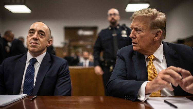 Emil Bove (l.) vertrat Trump unter anderem im Sexskandal um Pornodarstellerin Stormy Daniels. 