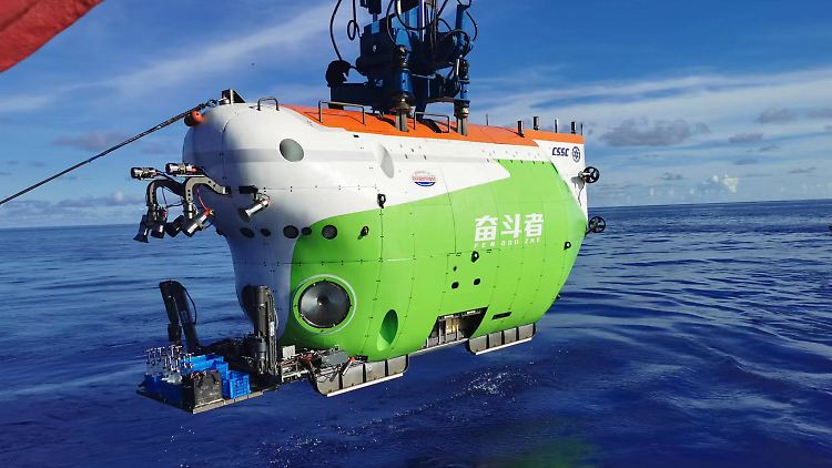 Das chinesische U-Boot "Fendouzhe" macht die Entdeckungen möglich.